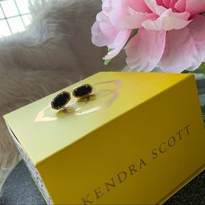 Kendra Scott Ellie Blue Drusy stud earrings